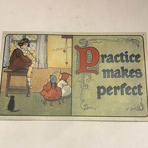 Vintage Style 'Practice Makes Perfect' Wall Art metal
